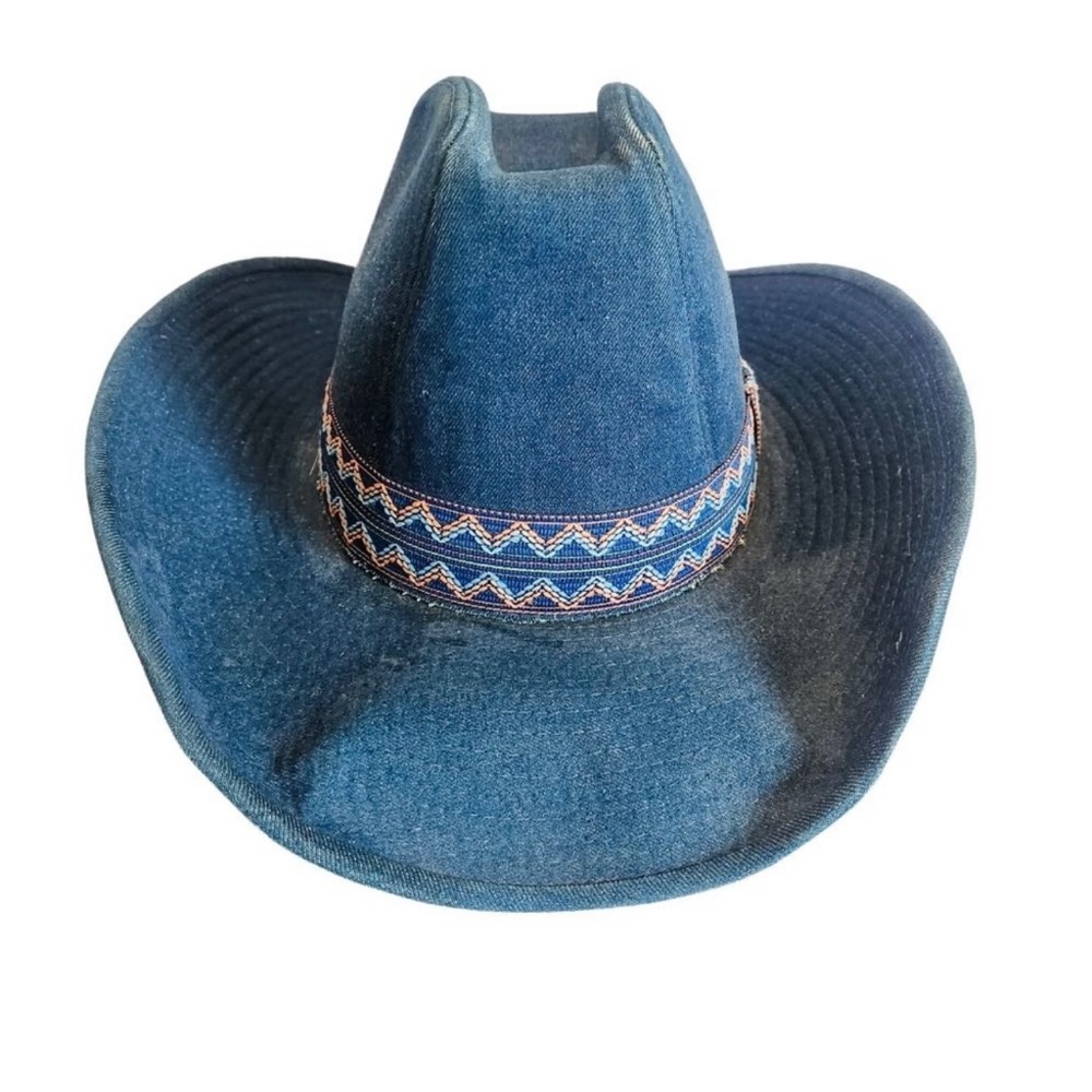 Vintage Men’s Denim Cowboy Western Hat XL